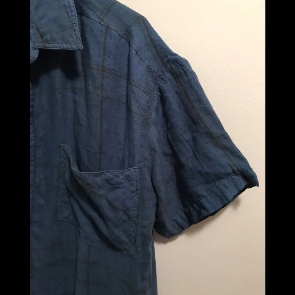 SALE NWT Free People Love Buzz Dress Med Blue Plaid